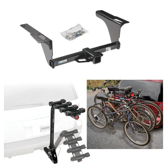 Trailer Hitch w/ 4 Bike Rack For 10-19 Subaru Legacy Sedan Outback Wagon Approved for Recreational & Offroad Use Carrier for Adult Woman or Child Bicycles Foldable