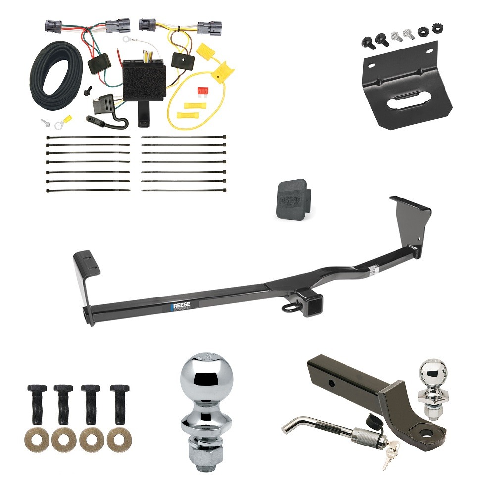 Custom Fit Trailer Hitch Wiring Harness (Plug & Play) 2" Drop Ball-Mount w/ Locking Pin/Clip 2" Chrome Ball 4-Flat Mounting Bracket 1-7/8" Chrome Ball Rubber Hitch Plug Cover Installation Hardware Installation Instructions 44639 118506 Ultimate Tow Package For 11-13 KIA Sorento Trailer Hitch w/ Wiring 2" Drop Mount Dual 2" and 1-7/8" Ball Lock Bracket Cover 2" Receiver Reese