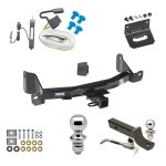 Ultimate Tow Package For 09-14 Ford F-150 Trailer Hitch w/ Wiring 2" Drop Mount Dual 2" and 1-7/8" Ball Lock Bracket Cover 2" Receiver Reese