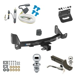 Ultimate Tow Package For 09-14 Ford F-150 Trailer Hitch w/ Wiring 2" Drop Mount Dual 2" and 1-7/8" Ball Lock Bracket Cover 2" Receiver Reese