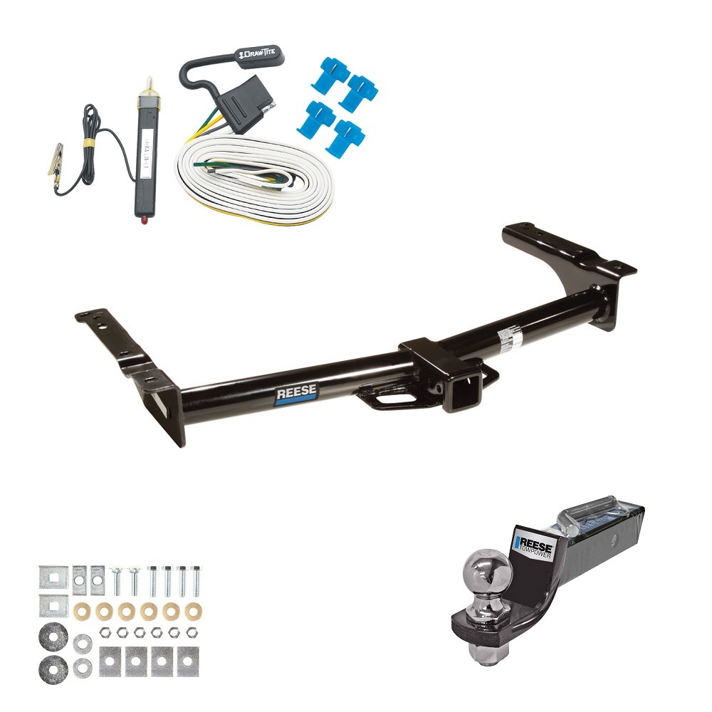 Custom Fit Trailer Hitch Wiring Harness (Requires Splicing) 2" Drop Ball-Mount w/ Pin/Clip 2" Chrome Ball Installation Hardware Installation Instructions 44652 20252 21536 Reese Tow Package 75-91 03-07 Van E100 E150 E250 E350 Trailer Hitch Wirin Tow Package For 75-91 03-07 Ford Van E100 E150 E250 E350 Trailer Hitch w/ Wiring 2" Drop Mount 2" Ball 2" Receiver Reese