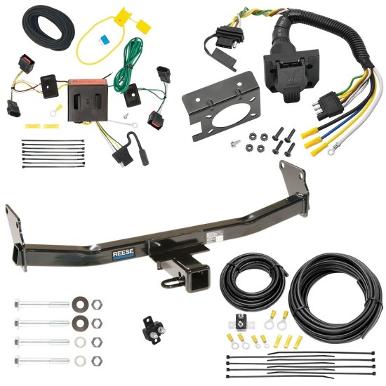 Custom Fit Trailer Hitch Wiring Harness (Plug & Play) Trailer Connector Adapter Brake Control Wiring Kit Circuit Breaker Installation Hardware Installation Instructions 44661 85343 20506 7012a 118552 Reese Trailer Hitch 7-Way RV Wiring 08-17 Jeep Pat Trailer Hitch w/ 7-Way RV Wiring For 08-17 Jeep Patriot Class 3 2" Receiver All Models Reese
