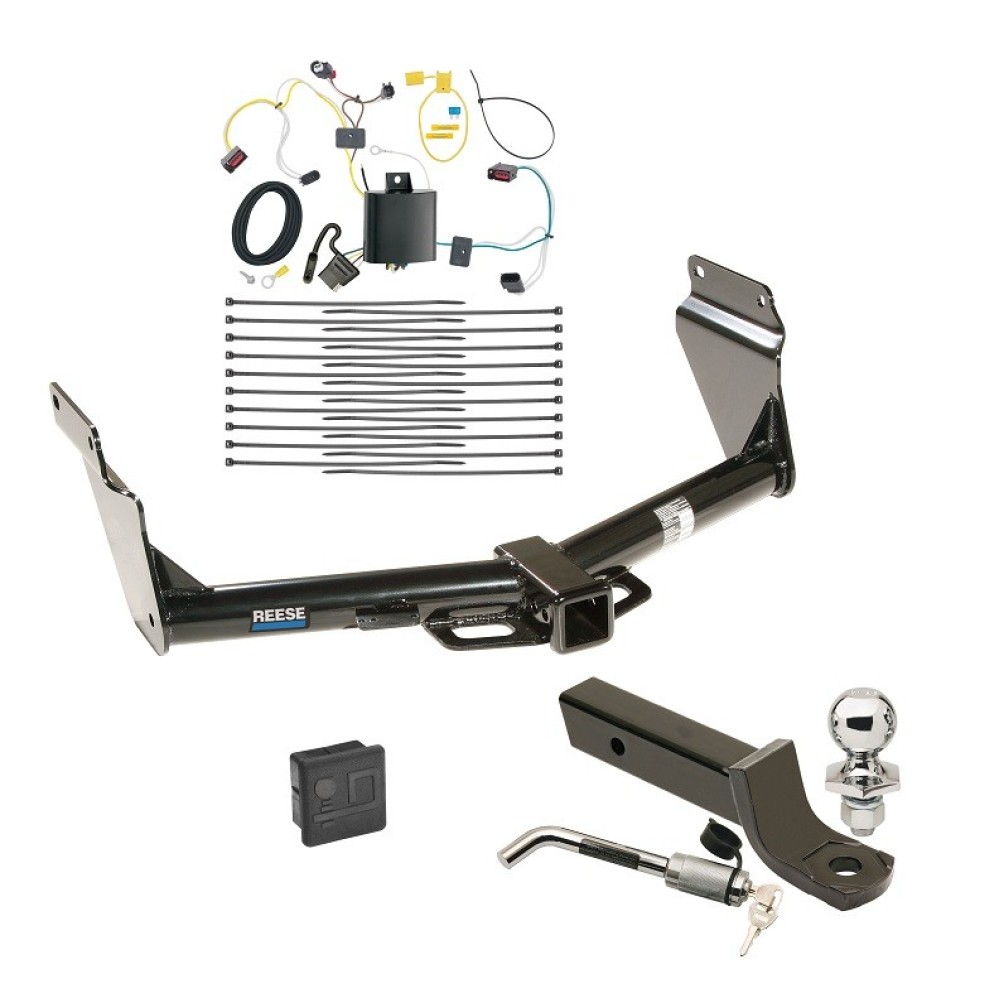 Custom Fit Trailer Hitch Wiring Harness (Plug & Play) 2" Drop Ball-Mount w/ Locking Pin/Clip 2" Chrome Ball Rubber Hitch Plug Cover Installation Hardware Installation Instructions 44662 118727 7005111 7010 Reese Trailer Tow Hitch 14-21 Jeep Reese Trailer Tow Hitch For 14-21 Jeep Grand Cherokee EcoDiesel Deluxe Package Wiring 2" Ball Mount and Lock