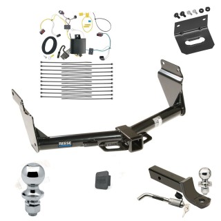 Custom Fit Trailer Hitch Wiring Harness (Plug & Play) 2" Drop Ball-Mount w/ Locking Pin/Clip 2" Chrome Ball 4-Flat Mounting Bracket 1-7/8" Chrome Ball Rubber Hitch Plug Cover Installation Hardware Installation Instructions 44662 118727 Ultimate Tow Package For 14-21 Jeep Grand Cherokee Trailer Hitch w/ Wiring 2" Drop Mount Dual 2" and 1-7/8" Ball Lock Bracket Cover 2" Receiver Reese