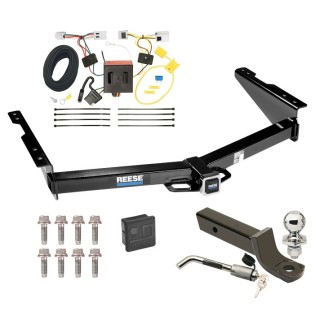 Custom Fit Trailer Hitch Wiring Harness (Plug & Play) 2" Drop Ball-Mount w/ Locking Pin/Clip 2" Chrome Ball Rubber Hitch Plug Cover Installation Hardware Installation Instructions 44664 118553 7005111 7010 Reese Trailer Tow Hitch 12-22 Nissa Reese Trailer Tow Hitch For 12-22 Nissan NV1500 NV2500 NV3500 Deluxe Package Wiring 2" Ball Mount and Lock