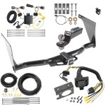 Custom Fit Trailer Hitch Wiring Harness (Plug & Play) 2" Drop Ball-Mount w/ Pin/Clip 2" Chrome Ball Trailer Connector Adapter Brake Control Wiring Kit Circuit Breaker Installation Hardware Installation Instructions 44681 85343 20506 7012a 11 Trailer Hitch Tow Package w/ 7-Way RV Wiring For 17-18 Ford Escape w/ 2" Drop Mount 2" Ball Class 3 2" Receiver All Models Reese