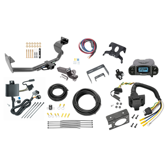 Trailer Hitch Tow Package Prodigy P3 Brake Control For 14-15 KIA Sorento w/ V6 Engine w/ 7-Way RV Wiring 2" Drop Mount 2" Ball Class 3 2" Receiver Reese Tekonsha