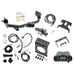 Trailer Hitch Tow Package Prodigy P3 Brake Control For 13-18 Hyundai Santa Fe (6/7 Passenger) w/ 7-Way RV Wiring 2" Drop Mount 2" Ball Class 3 2" Receiver Sport w/Factory Tow Package (5 Passenger) Reese Tekonsha