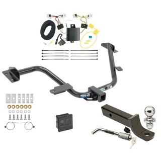 Custom Fit Trailer Hitch Wiring Harness (Plug & Play) 2" Drop Ball-Mount w/ Locking Pin/Clip 2" Chrome Ball Rubber Hitch Plug Cover Installation Hardware Installation Instructions 44711 118597 7005111 7010 Reese Trailer Tow Hitch 15-18 Chevr Reese Trailer Tow Hitch For 15-18 Chevrolet City Express 13-22 Nissan NV200 Deluxe Package Wiring 2" Ball Mount and Lock