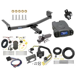 Trailer Hitch Tow Package Prodigy P3 Brake Control For 14-20 Nissan Rogue Except Sport w/ 7-Way RV Wiring 2" Drop Mount 2" Ball Class 3 2" Receiver Reese Tekonsha