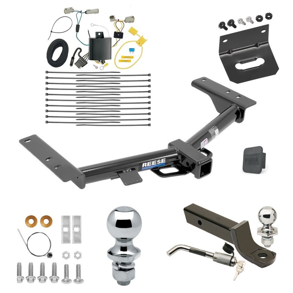 Custom Fit Trailer Hitch Wiring Harness (Plug & Play) 2" Drop Ball-Mount w/ Locking Pin/Clip 2" Chrome Ball 4-Flat Mounting Bracket 1-7/8" Chrome Ball Rubber Hitch Plug Cover Installation Hardware Installation Instructions 44719 118722 Ultimate Tow Package For 15-23 Ford Transit-350 Trailer Hitch w/ Wiring 2" Drop Mount Dual 2" and 1-7/8" Ball Lock Bracket Cover 2" Receiver Reese