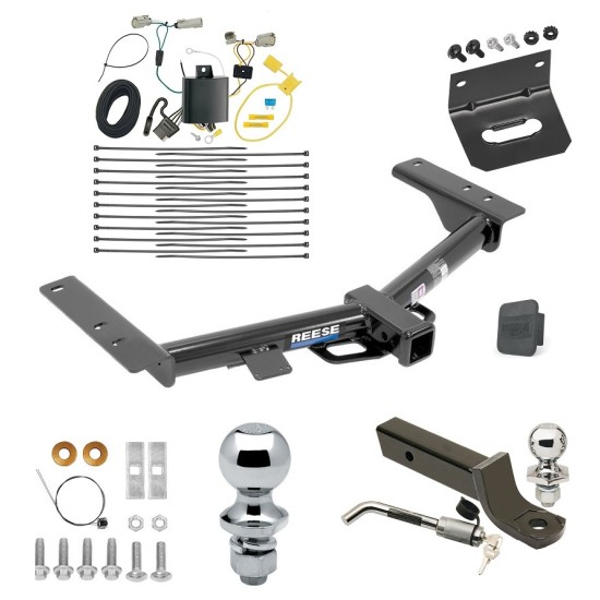 Custom Fit Trailer Hitch Wiring Harness (Plug & Play) 2" Drop Ball-Mount w/ Locking Pin/Clip 2" Chrome Ball 4-Flat Mounting Bracket 1-7/8" Chrome Ball Rubber Hitch Plug Cover Installation Hardware Installation Instructions 44719 118722 Ultimate Tow Package For 15-23 Ford Transit-350 Trailer Hitch w/ Wiring 2" Drop Mount Dual 2" and 1-7/8" Ball Lock Bracket Cover 2" Receiver Reese