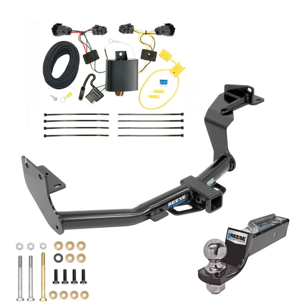Custom Fit Trailer Hitch Wiring Harness (Plug & Play) 2" Drop Ball-Mount w/ Pin/Clip 2" Chrome Ball Installation Hardware Installation Instructions 44750 118583 21536 Reese Tow Package 16-20 KIA Sorento I4 Engine Trailer Hitch Wiring 2" Tow Package For 16-20 KIA Sorento w/ I4 Engine Trailer Hitch w/ Wiring 2" Drop Mount 2" Ball 2" Receiver Reese