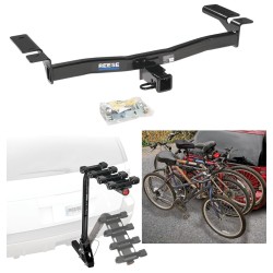 Trailer Hitch w/ 4 Bike Rack For 07-14 Ford Edge 07-15 Lincoln MKX Approved for Recreational & Offroad Use Carrier for Adult Woman or Child Bicycles Foldable Trailer Hitch w/ 4 Bike Rack For 07-14 Ford Edge 07-15 Lincoln MKX Approved for Recreational & Offroad Use Carrier for Adult Woman or Child Bicycles Foldable