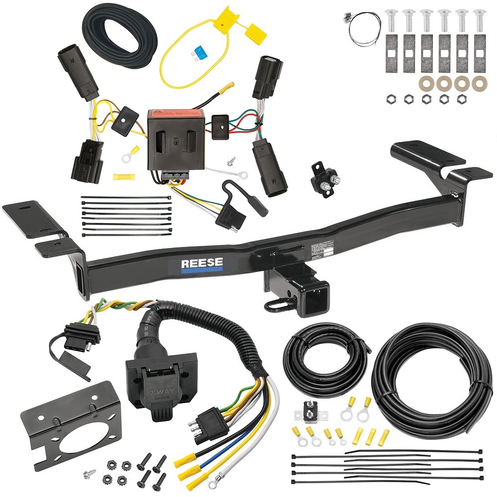 Custom Fit Trailer Hitch Wiring Harness (Plug & Play) Trailer Connector Adapter Brake Control Wiring Kit Circuit Breaker Installation Hardware Installation Instructions 44764 85343 20506 7012a 118515 Draw-Tite Trailer Hitch 7-Way RV Wiring 11-14 Edge Trailer Hitch w/ 7-Way RV Wiring For 11-14 Ford Edge Except Sport Class 3 2" Receiver Reese