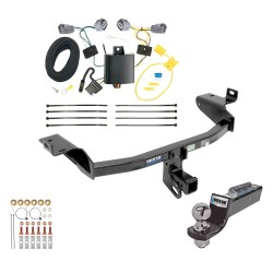 Tow Package For 14-18 Jeep Cherokee Trailer Hitch w/ Wiring 2" Drop Mount 2" Ball 2" Receiver Reese Tow Package For 14-18 Jeep Cherokee Trailer Hitch w/ Wiring 2" Drop Mount 2" Ball 2" Receiver Reese
