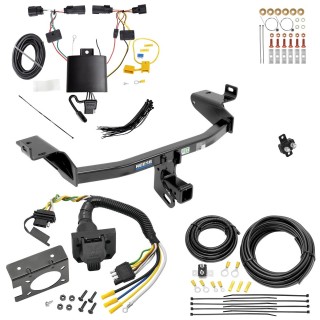 Custom Fit Trailer Hitch Wiring Harness (Plug & Play) Trailer Connector Adapter Brake Control Wiring Kit Circuit Breaker Installation Hardware Installation Instructions 44765 85343 20506 7012a 118779 Reese Trailer Hitch 7-Way RV Wiring 19-23 Jeep Cher Trailer Hitch w/ 7-Way RV Wiring For 19-23 Jeep Cherokee Class 3 2" Receiver All Models Reese