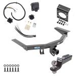 Custom Fit Trailer HitchTow Harness Wiring Package (7-Way) 2" Drop Ball-Mount w/ Pin/Clip 2" Chrome Ball 7-Way Mounting Bracket Installation Hardware Installation Instructions 44778 118289 20212 21536 Reese Trailer Hitch Tow Package 7-Way RV Wir Trailer Hitch Tow Package w/ 7-Way RV Wiring For 14-20 Acura MDX w/ 2" Drop Mount 2" Ball Class 4 2" Receiver Reese