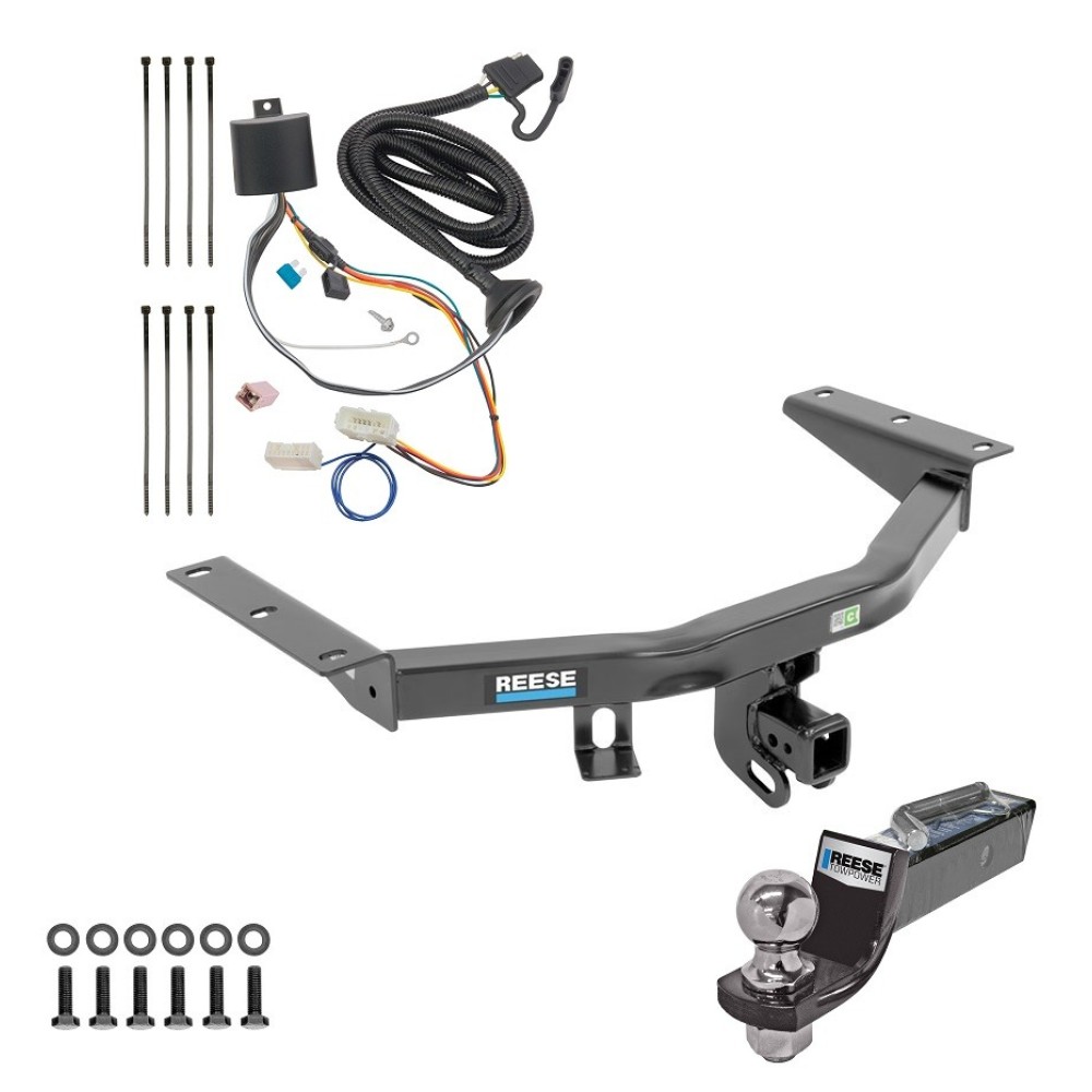 Custom Fit Trailer Hitch Wiring Harness (Plug & Play) 2" Drop Ball-Mount w/ Pin/Clip 2" Chrome Ball Installation Hardware Installation Instructions 44778 118760 21536 Reese Tow Package 16-22 Honda Pilot Trailer Hitch Wiring 2" Drop Moun Tow Package For 16-22 Honda Pilot Trailer Hitch w/ Wiring 2" Drop Mount 2" Ball 2" Receiver Reese