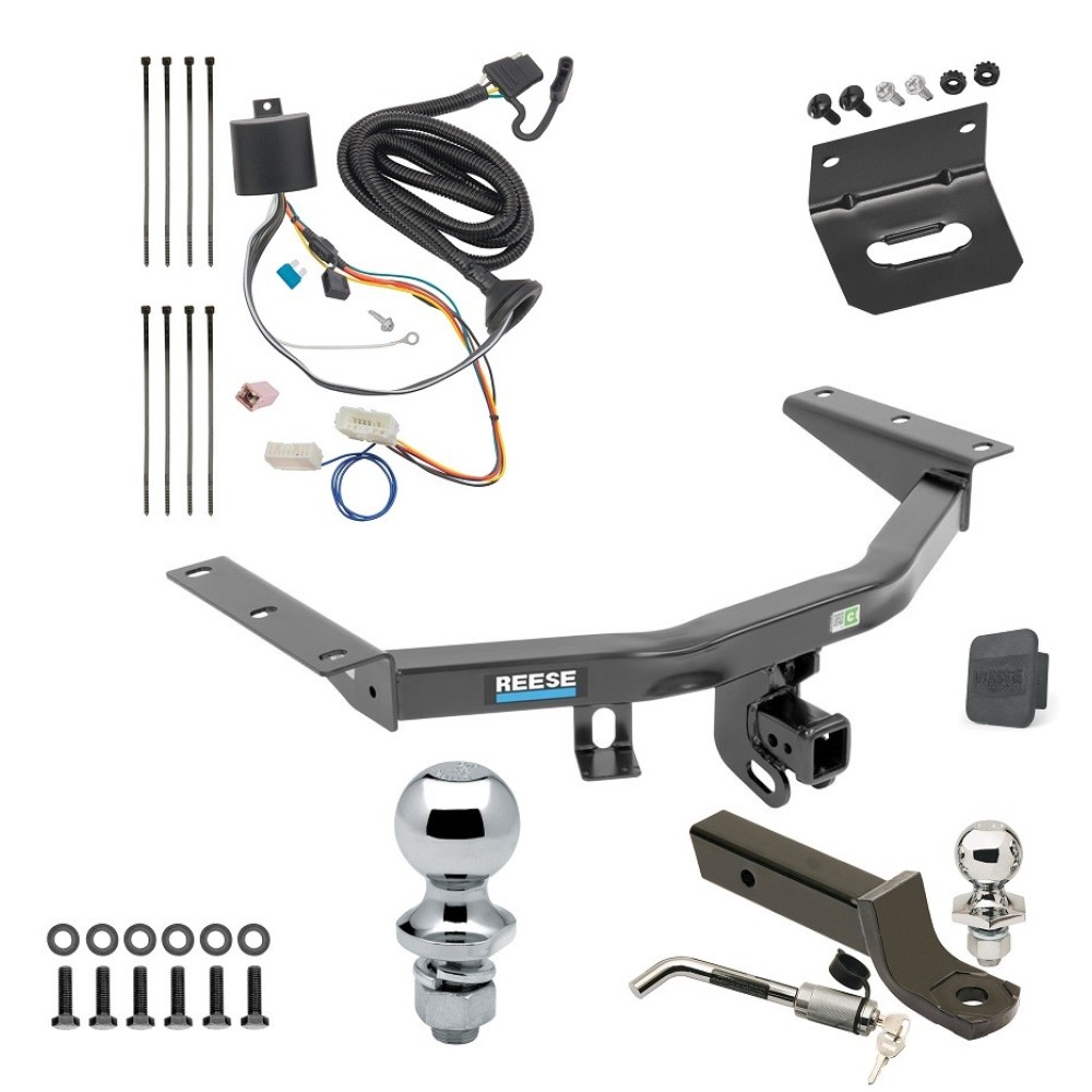 Custom Fit Trailer Hitch Wiring Harness (Plug & Play) 2" Drop Ball-Mount w/ Locking Pin/Clip 2" Chrome Ball 4-Flat Mounting Bracket 1-7/8" Chrome Ball Rubber Hitch Plug Cover Installation Hardware Installation Instructions 44778 118760 Ultimate Tow Package For 16-22 Honda Pilot Trailer Hitch w/ Wiring 2" Drop Mount Dual 2" and 1-7/8" Ball Lock Bracket Cover 2" Receiver Reese