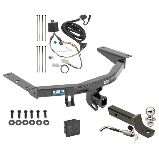Custom Fit Trailer Hitch Wiring Harness (Plug & Play) 2" Drop Ball-Mount w/ Locking Pin/Clip 2" Chrome Ball Rubber Hitch Plug Cover Installation Hardware Installation Instructions 44778 118760 7005111 7010 Reese Trailer Tow Hitch 16-22 Honda Reese Trailer Tow Hitch For 16-22 Honda Pilot Deluxe Package Wiring 2" Ball Mount and Lock