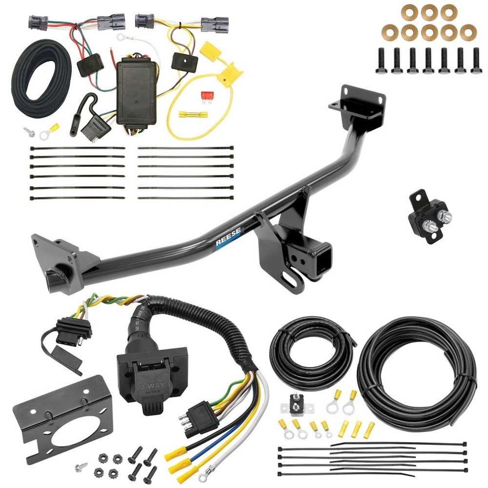 Custom Fit Trailer Hitch Wiring Harness (Plug & Play) Trailer Connector Adapter Brake Control Wiring Kit Circuit Breaker Installation Hardware Installation Instructions 44780 85343 20506 7012a 118501 Reese Trailer Hitch 7-Way RV Wiring 16-18 Hyundai T Trailer Hitch w/ 7-Way RV Wiring For 16-18 Hyundai Tucson Class 3 2" Receiver All Models Reese