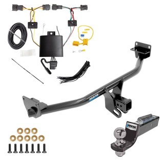 Custom Fit Trailer Hitch Wiring Harness (Plug & Play) 2" Drop Ball-Mount w/ Pin/Clip 2" Chrome Ball Installation Hardware Installation Instructions 44780 118812 21536 Reese Tow Package 19-21 Hyundai Tucson Trailer Hitch Wiring 2" Drop M Tow Package For 19-21 Hyundai Tucson Trailer Hitch w/ Wiring 2" Drop Mount 2" Ball 2" Receiver Reese