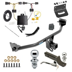 Ultimate Tow Package For 19-21 Hyundai Tucson Trailer Hitch w/ Wiring 2" Drop Mount Dual 2" and 1-7/8" Ball Lock Bracket Cover 2" Receiver Reese