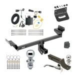 Custom Fit Trailer Hitch Wiring Harness (Plug & Play) 2" Drop Ball-Mount w/ Locking Pin/Clip 2" Chrome Ball 4-Flat Mounting Bracket 1-7/8" Chrome Ball Rubber Hitch Plug Cover Installation Hardware Installation Instructions 44784 118669 Ultimate Tow Package For 15-18 Ford Edge Trailer Hitch w/ Wiring 2" Drop Mount Dual 2" and 1-7/8" Ball Lock Bracket Cover 2" Receiver Reese