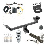 Custom Fit Trailer Hitch Wiring Harness (Plug & Play) 2" Drop Ball-Mount w/ Locking Pin/Clip 2" Chrome Ball 4-Flat Mounting Bracket 1-7/8" Chrome Ball Rubber Hitch Plug Cover Installation Hardware Installation Instructions 44784 118677 Ultimate Tow Package For 15-18 Ford Edge Trailer Hitch w/ Wiring 2" Drop Mount Dual 2" and 1-7/8" Ball Lock Bracket Cover 2" Receiver Reese