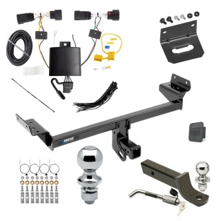 Custom Fit Trailer Hitch Wiring Harness (Plug & Play) 2" Drop Ball-Mount w/ Locking Pin/Clip 2" Chrome Ball 4-Flat Mounting Bracket 1-7/8" Chrome Ball Rubber Hitch Plug Cover Installation Hardware Installation Instructions 44784 118803 Ultimate Tow Package For 19-23 Lincoln Nautilus Trailer Hitch w/ Wiring 2" Drop Mount Dual 2" and 1-7/8" Ball Lock Bracket Cover 2" Receiver Reese