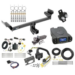 Trailer Hitch Tow Package Prodigy P3 Brake Control For 15-18 Ford Edge Titanium and Sport Models Only w/ 7-Way RV Wiring 2" Drop Mount 2" Ball Class 3 2" Receiver Reese Tekonsha