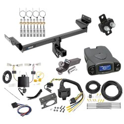 Trailer Hitch Tow Package Prodigy P3 Brake Control For 19-24 Ford Edge Except Titanium Models w/ 7-Way RV Wiring 2" Drop Mount 2" Ball Class 3 2" Receiver Reese Tekonsha