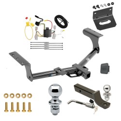 Ultimate Tow Package For 06-12 Toyota RAV4 Trailer Hitch w/ Wiring 2" Drop Mount Dual 2" and 1-7/8" Ball Lock Bracket Cover 2" Receiver Reese