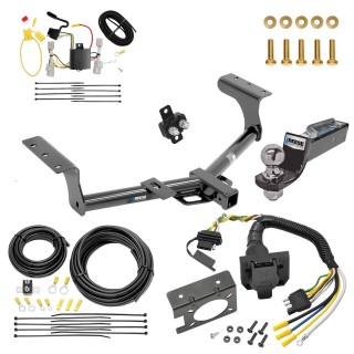 Trailer Hitch Tow Package w/ 7-Way RV Wiring For 06-12 Toyota RAV4 w/ 2" Drop Mount 2" Ball Class 3 2" Receiver All Models Reese