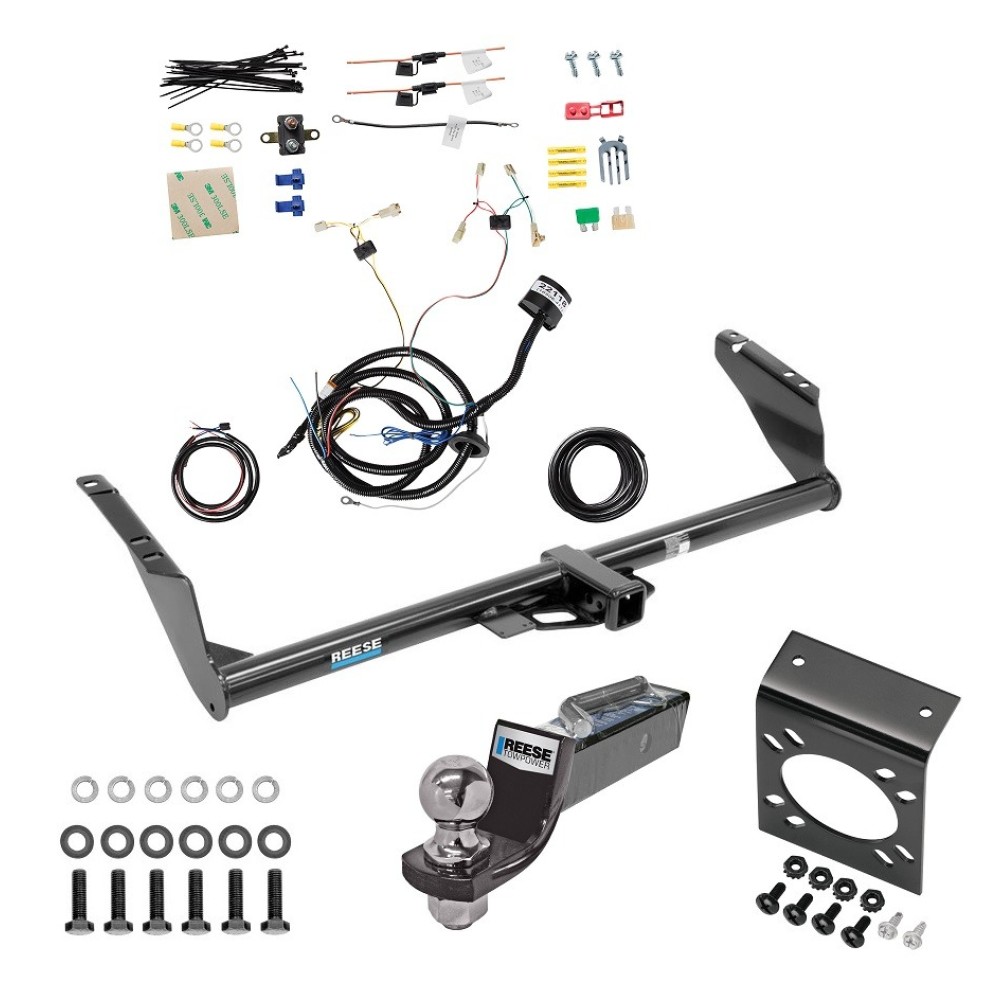 Custom Fit Trailer HitchTow Harness Wiring Package (7-Way) 2" Drop Ball-Mount w/ Pin/Clip 2" Chrome Ball 7-Way Mounting Bracket Installation Hardware Installation Instructions 44786 22118 20212 21536 Reese Trailer Hitch Tow Package 7-Way RV Wir Trailer Hitch Tow Package w/ 7-Way RV Wiring For 15-20 Toyota Sienna Except SE w/ 2" Drop Mount 2" Ball Class 3 2" Receiver Except SE Reese