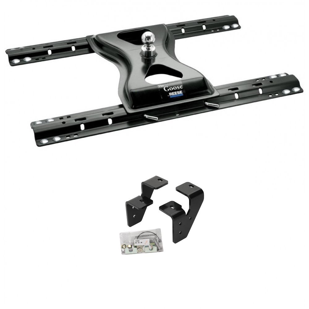 Reese The Goose 25,000 lb Gooseneck HitchBase Rail Kit Rail Brakets and Hardware 4 Pins and 4 Clips Adapter Bracket 58186 58079 30035 58186 Reese Reese 25K The Goose Gooseneck Trailer Hitch Rails 03-12 Dodge Ram 2500 3500 10-13 RAM 2500 3500 Base Rail Kit Reese 25K The Goose Gooseneck Trailer Hitch w/ Rails For 03-12 Dodge Ram 2500 3500 10-13 RAM 2500 3500 Base Rail Kit Brackets and Hardware Heavy Duty