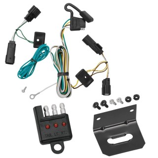 Plug and Play T-One Wiring Harness Connector 4-Flat Mounting Bracket 4-Flat Car End Tester w/ LED Display 74711 118144 20114 Reese Trailer Wiring and Bracket Light Tester 07-09 Saturn Outlook Plug Play 4-Flat Harness 07 08 09 2007 2008 2009 Trailer Wiring and Bracket w/ Light Tester For 07-09 Saturn Outlook Plug & Play 4-Flat Harness
