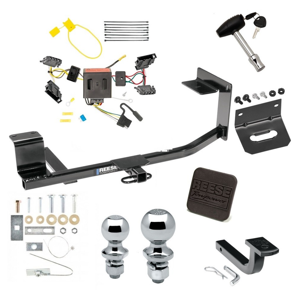 Custom Fit Trailer Hitch Wiring Harness (Plug & Play) Draw-Bar w/ Pin/Clip Security Lock Pin 1-7/8" and 2" Chrome Ball Rubber Hitch Plug Cover 4-Flat Mounting Bracket Installation Hardware Installation Instructions 77249 118572 3594 580407 6 Ultimate Tow Package For 11-14 Volkswagen Jetta 4 Dr. Sedan Trailer Hitch w/ Wiring Draw-Bar Dual 2" and 1-7/8" Ball Lock Bracket Cover 1-1/4" Receiver Reese