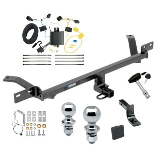 Custom Fit Trailer Hitch Draw-Bar w/ Pin/Clip Wiring Harness (Plug & Play) 1-7/8" and 2" Chrome Ball Security Lock Pin Rubber Hitch Plug Cover Installation Hardware Installation Instructions 77313 3593 118646 63820 63810 580407 2211 Reese T Reese Trailer Tow Hitch For 15-22 VW Volkswagen Golf Deluxe Package Wiring 2" and 1-7/8" Ball and Lock