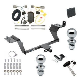 Custom Fit Trailer Hitch Draw-Bar w/ Pin/Clip Wiring Harness (Plug & Play) 1-7/8" and 2" Chrome Ball Security Lock Pin Rubber Hitch Plug Cover Installation Hardware Installation Instructions 77316 3594 118487 63820 63810 580407 2211 Reese Reese Trailer Tow Hitch For 15-23 Ford Mustang Deluxe Package Wiring 2" and 1-7/8" Ball and Lock