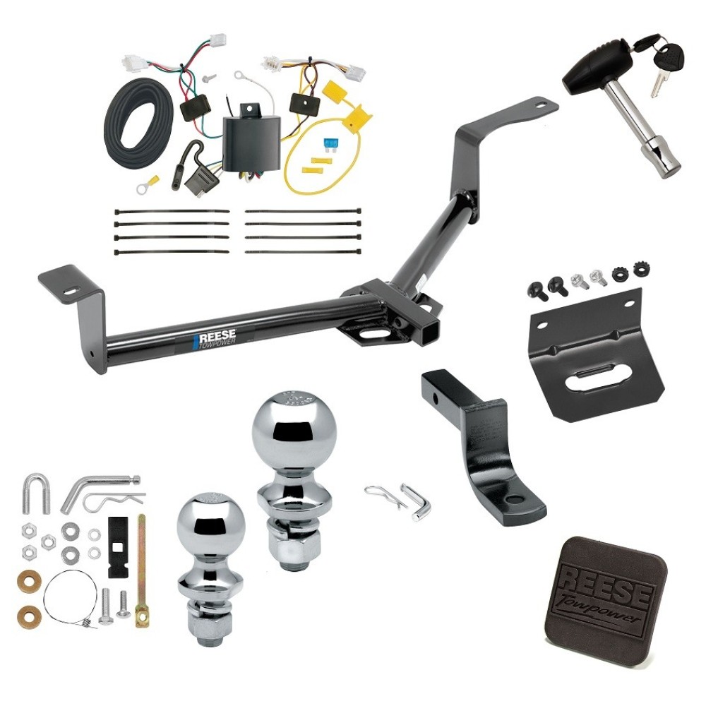 Custom Fit Trailer Hitch Wiring Harness (Plug & Play) Draw-Bar w/ Pin/Clip Security Lock Pin 1-7/8" and 2" Chrome Ball Rubber Hitch Plug Cover 4-Flat Mounting Bracket Installation Hardware Installation Instructions 77319 118673 3593 580407 Ultimate Tow Package For 16-22 Honda HR-V Trailer Hitch w/ Wiring Draw-Bar Dual 2" and 1-7/8" Ball Lock Bracket Cover 1-1/4" Receiver Reese