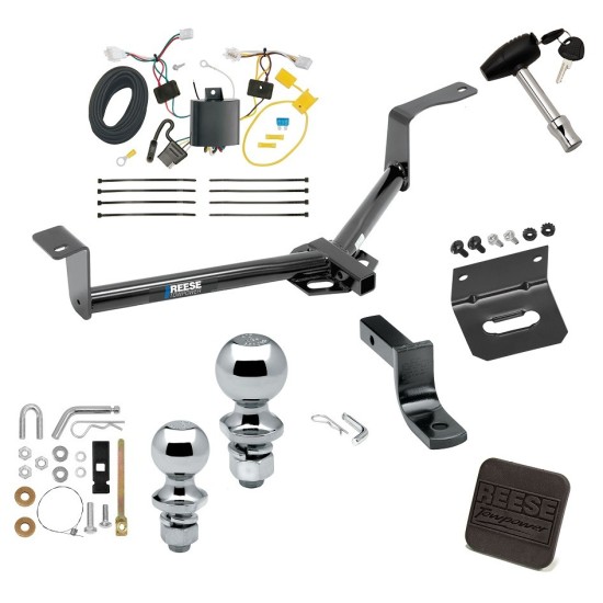 Custom Fit Trailer Hitch Wiring Harness (Plug & Play) Draw-Bar w/ Pin/Clip Security Lock Pin 1-7/8" and 2" Chrome Ball Rubber Hitch Plug Cover 4-Flat Mounting Bracket Installation Hardware Installation Instructions 77319 118673 3593 580407 Ultimate Tow Package For 16-22 Honda HR-V Trailer Hitch w/ Wiring Draw-Bar Dual 2" and 1-7/8" Ball Lock Bracket Cover 1-1/4" Receiver Reese