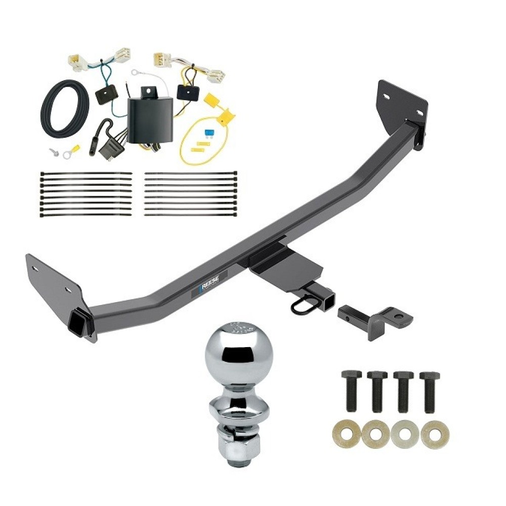 Custom Fit Trailer Hitch Draw-Bar w/ Pin/Clip Wiring Harness (Plug & Play) 2" Chrome Ball Installation Hardware Installation Instructions 77963 3593 118758 63820 Reese Trailer Tow Hitch 17-22 Hyundai Ioniq Hybrid Complete Package Wiring Draw Bar Reese Trailer Tow Hitch For 17-23 Hyundai Ioniq Hybrid Complete Package w/ Wiring Draw Bar and 2" Ball