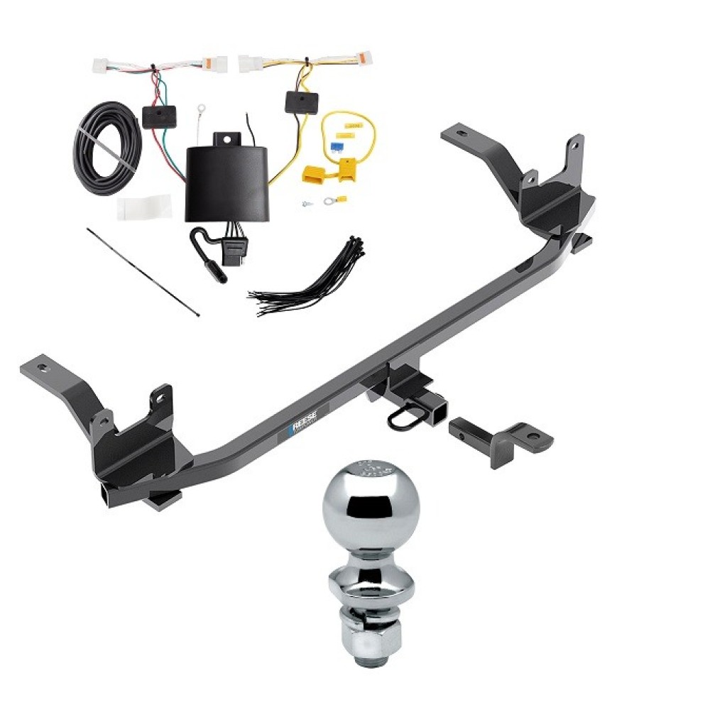 Custom Fit Trailer Hitch Draw-Bar w/ Pin/Clip Wiring Harness (Plug & Play) 2" Chrome Ball Installation Hardware Installation Instructions 77964 3593 118793 63820 Reese Trailer Tow Hitch 18-23 Kia Rio Complete Package Wiring Draw Bar and 2" Reese Trailer Tow Hitch For 18-23 Kia Rio Complete Package w/ Wiring Draw Bar and 2" Ball