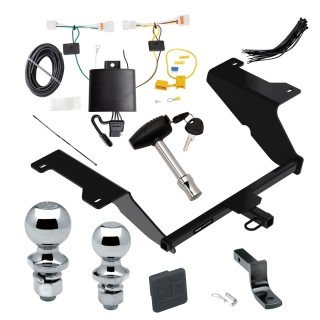 Custom Fit Trailer Hitch Draw-Bar w/ Pin/Clip Wiring Harness (Plug & Play) 1-7/8" and 2" Chrome Ball Security Lock Pin Rubber Hitch Plug Cover Installation Hardware Installation Instructions 77993 3593 118819 63820 63810 580407 2211 Reese T Reese Trailer Tow Hitch For 20-23 Hyundai Sonata Deluxe Package Wiring 2" and 1-7/8" Ball and Lock