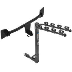 Reese Trailer Tow Hitch w/ 4 Bike Rack For 20-22 Volkswagen Passat tilt away adult or child arms fold down carrier Reese Trailer Tow Hitch w/ 4 Bike Rack For 20-22 Volkswagen Passat tilt away adult or child arms fold down carrier