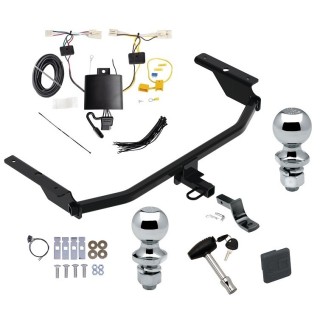 Custom Fit Trailer Hitch Draw-Bar w/ Pin/Clip Wiring Harness (Plug & Play) 1-7/8" and 2" Chrome Ball Security Lock Pin Rubber Hitch Plug Cover Installation Hardware Installation Instructions 77999 3593 118834 63820 63810 580407 2211 Reese Tr Reese Trailer Tow Hitch For 21-24 Hyundai Elantra Deluxe Package Wiring 2" and 1-7/8" Ball and Lock
