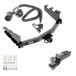 Custom Fit Trailer Hitch Wiring Harness (Plug & Play) 2" Drop Ball-Mount w/ Pin/Clip 2" Chrome Ball Installation Hardware Installation Instructions 84016 118384 21536 Reese Tow Package 14-18 Chevrolet Silverado GMC Sierra 1500 LD Trailer Hi Tow Package For 14-18 Chevrolet Silverado GMC Sierra 1500 LD Trailer Hitch w/ Wiring 2" Drop Mount 2" Ball 2" Receiver Reese
