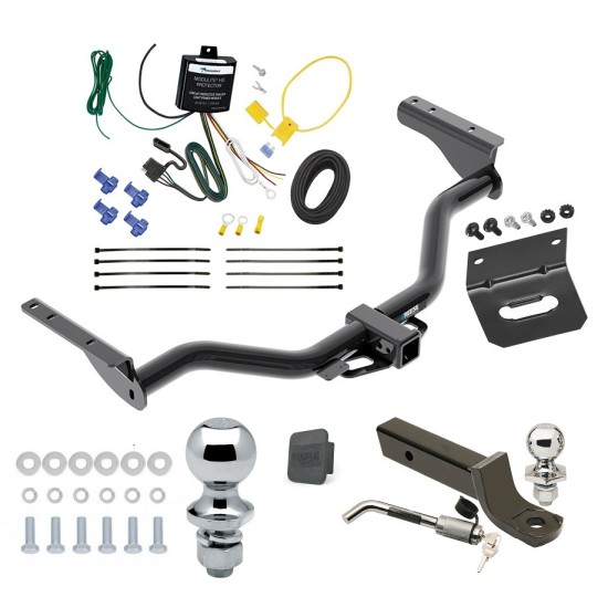 Custom Fit Trailer Hitch Wiring Harness (Requires Splicing) 2" Drop Ball-Mount w/ Locking Pin/Clip 2" Chrome Ball 4-Flat Mounting Bracket 1-7/8" Chrome Ball Rubber Hitch Plug Cover Installation Hardware Installation Instructions 84031 1191 Ultimate Tow Package For 13-13 Infiniti JX35 Trailer Hitch w/ Wiring 2" Drop Mount Dual 2" and 1-7/8" Ball Lock Bracket Cover 2" Receiver Reese